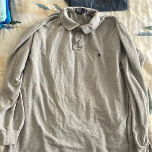 Polo by Ralph Lauren mens oatmeal color ls polo shirt size xl